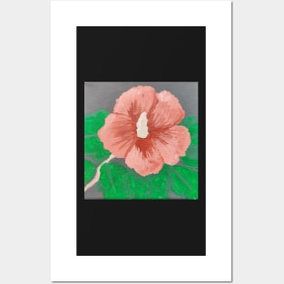 Hawaiian Sunset Hibiscus Flower Posters and Art